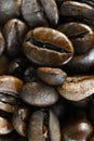 Coffee beans close-up, coffee texture.