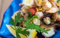 Delicious ceviche mixto mexican style Royalty Free Stock Photo