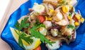 Delicious ceviche mixto mexican style Royalty Free Stock Photo