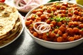Delicious channa masala from Indian cuisine.