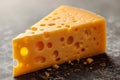 Delicious cheddar cheese wedge no packaging, perfect for cheese festivals