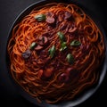 Delicious chees spaghetti plate ai generated