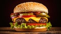 delicious cheeseburger burger food