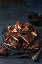 Delicious cheesecake chocolate  brownies Royalty Free Stock Photo