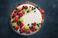 Delicious cheesecake with fresh berries