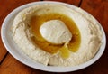 Delicious chick-pea hummus Royalty Free Stock Photo