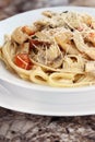 Delicious Chicken Linguine Royalty Free Stock Photo