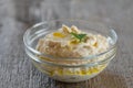 Delicious chicken pate or paste in bowl