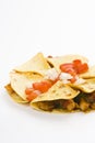 Delicious chicken quesadilla and fresh vegetables Royalty Free Stock Photo