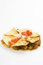 Delicious chicken quesadilla and fresh vegetables Royalty Free Stock Photo