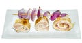 Delicious chicken rolls stuffed Royalty Free Stock Photo