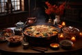 Delicious Chinese Cuisine. Rustic Home, Beautiful Lighting - Image for Food Cravings Royalty Free Stock Photo