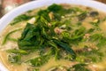 A delicious Chinese dish with wild vegetables in soup Royalty Free Stock Photo