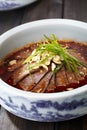 Delicious Chinese food, beef in spicy sauce Royalty Free Stock Photo