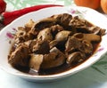 Delicious Chinese food fried dish - hot pork liver