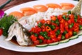 Delicious Chinese food fried dish - Steamed fish