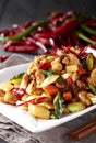 Delicious Chinese food, Kung Pao Chicken Royalty Free Stock Photo