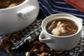 Delicious Chinese food, Mushroom Chicken Soup Royalty Free Stock Photo