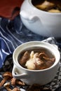 Delicious Chinese food, Mushroom Chicken Soup Royalty Free Stock Photo