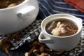 Delicious Chinese food, Mushroom Chicken Soup Royalty Free Stock Photo