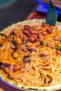 A delicious Chinese Guangxi special dish, fried snail noodles