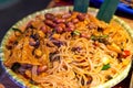 A delicious Chinese Guangxi special dish, fried snail noodles
