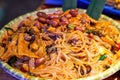 A delicious Chinese Guangxi special dish, fried snail noodles