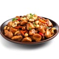 Delicious Chinese Kung Pao Chicken on a Plate . Royalty Free Stock Photo