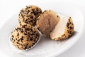 Delicious Chinese sesame ball on plate