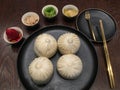 Chinese pork bun set