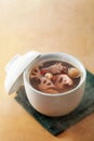 Delicious Chinese traditional stew, lotus root soup