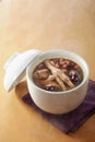 Delicious Chinese traditional stew, peanut and chicken feet soup