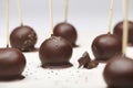 Delicious chocolate balls with chia seeds. Healthy and delicious dessert.