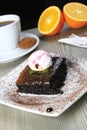 Delicious chocolate brownie cake Royalty Free Stock Photo