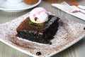 Delicious chocolate brownie cake Royalty Free Stock Photo