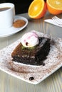 Delicious chocolate brownie cake Royalty Free Stock Photo