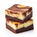 Delicious Chocolate Cheesecake Brownies - Real Photo 8k Royalty Free Stock Photo