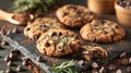 Chocolate chip cookie with a bite taken Royalty Free Stock Photo