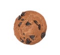 Delicious chocolate chip cookie on white background Royalty Free Stock Photo