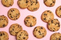 Delicious chocolate chip cookies Royalty Free Stock Photo