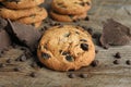 Delicious chocolate chip cookies Royalty Free Stock Photo