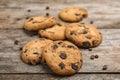 Delicious chocolate chip cookies Royalty Free Stock Photo