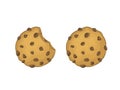 Chocolate Chips Cookies Vector Illustration Royalty Free Stock Photo