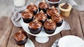 delicious chocolate cupcake selection