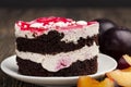 sweet layered red cake with cherry flavor