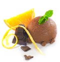 Delicious chocolate orange combo Royalty Free Stock Photo