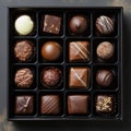 Delicious Chocolate Praline Assortment. Generative AI Royalty Free Stock Photo