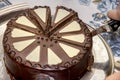 Delicious chocolate sacher cake