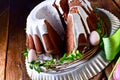 Delicious chocolate spring cake Royalty Free Stock Photo