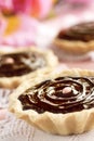 Delicious chocolate tarts Royalty Free Stock Photo